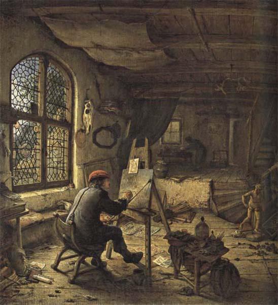 Adriaen van ostade The Painter in his Studio Norge oil painting art